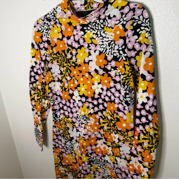 Ted baker floral bodycon style long sleeve dress